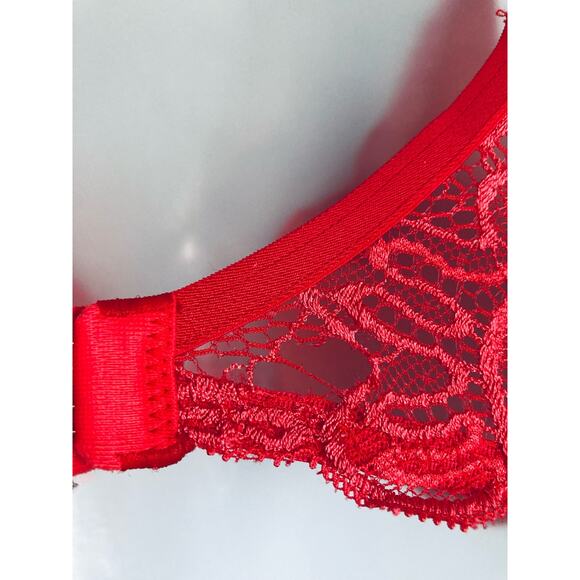 Vintage y2k Victoria's Secret Bra 34C Red Lace - Picture 3 of 12